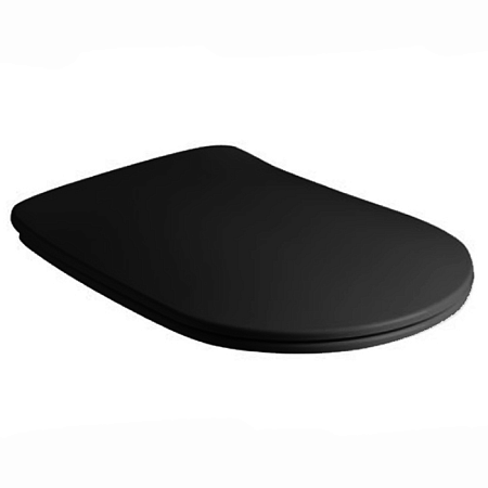 Сиденье Slim для унитаза Kerasan Tribeca  c микролифтом цвет: черный матовый