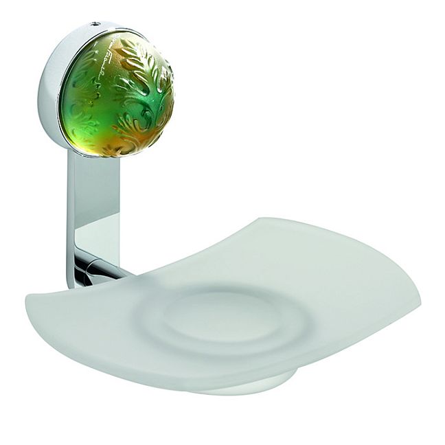 THG Flore Мыльница стеклянная, подвесная, цвет: хром/хрусталь