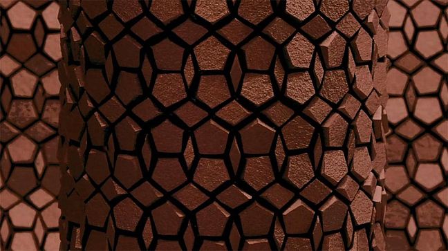 Микромозаика  Sergio Savino Pentagoni 30х30.8см, настенная, цвет: Red Brown Bronze