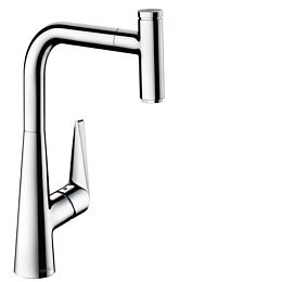 Смеситель для кухни Hansgrohe Talis Select M51 на 1 отв, поворотный излив: 22см с вытяжным душем, 1jet, h:28.8см, sBox, кнопка вкл/выкл, цвет: хром купить в Москве: интернет-магазин StudioArdo