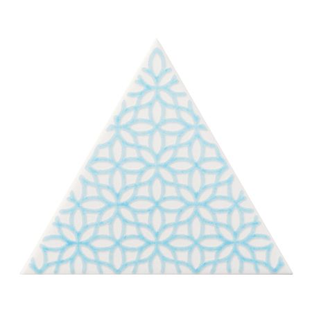 Керамическая плитка Petracers Triangolo Gipsy Azzurro Su Bianco 17x17