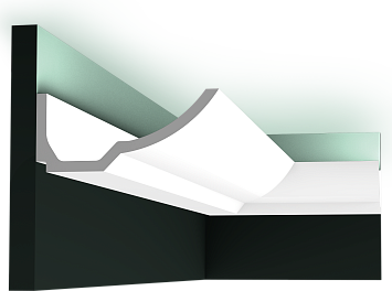 Профиль освещения верхний Orac Décor C351 BOAT пуротач 200,0 x 17,3 x 7,4