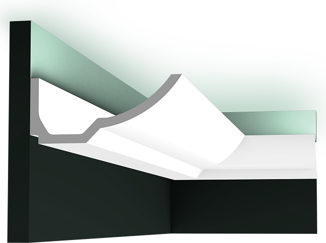 Профиль освещения верхний Orac Décor C351 BOAT пуротач 200,0 x 17,3 x 7,4