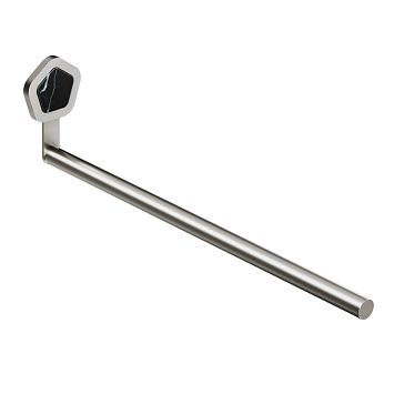 Jorger Shado Полотенцедержатель L-40cm, вставка из камня Black Marble, цвет satin nickel (матовый никель)