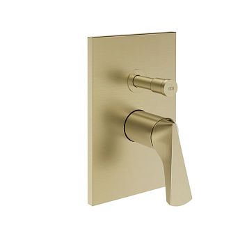 Gessi Ventaglio Внешняя часть настенного смесителя на 2 выхода с перекл ванна/душ, Brass Brushed PVD