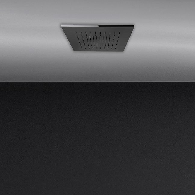 Gessi Minimali Встраиваемая в потолок душевая система 350х350 мм., с функцией тропический ливень, Mirror Steel (без накладной панели 57871)