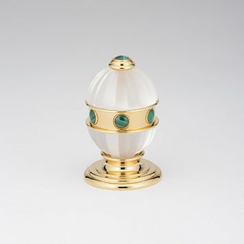THG Amboise Malachite Вентиль смесителя для раковины, вставки малахит, цвет: полированное золото