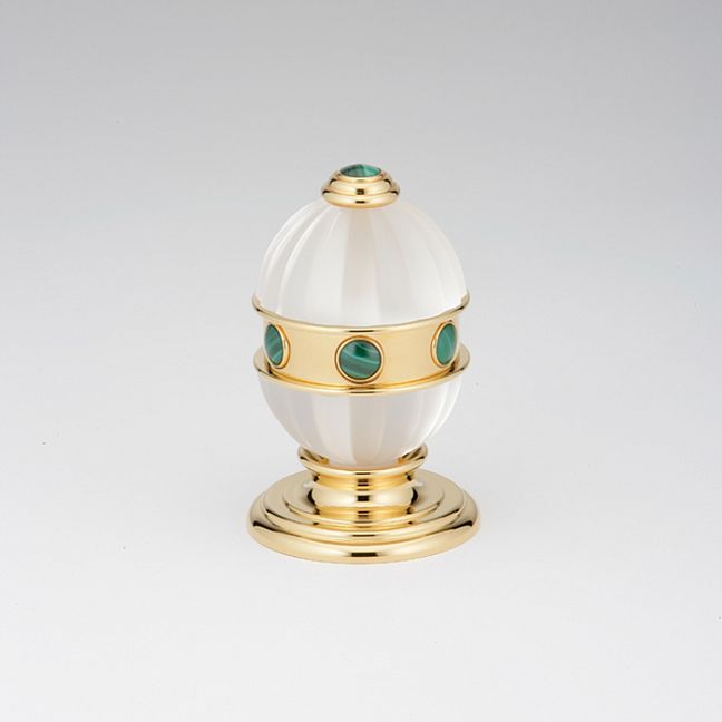 THG Amboise Malachite Вентиль смесителя для раковины, вставки малахит, цвет: полированное золото