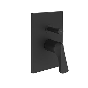 Gessi Ventaglio Внешняя часть настенного смесителя на 2 выхода с перекл ванна/душ, Matte Black