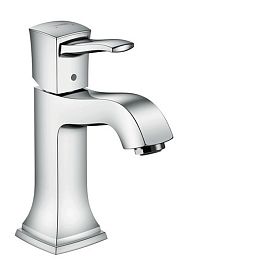 Смеситель для раковины Hansgrohe Metropol Classic 110, однорычажный, с рычаговой рукояткой и сливным гарнитуром, цвет: хром купить в Москве: интернет-магазин StudioArdo