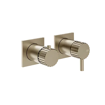 Gessi Incastri Смеситель встраиваемый с переключателем на два потока, внешняя часть, цвет 149 Finox Brushed Nickel