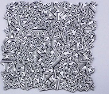 Микромозаика Sergio Savino Fasce Rigate 30x30 Silver