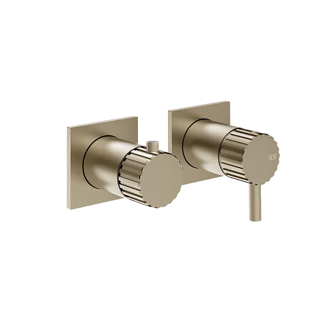 Gessi Incastri Смеситель встраиваемый с переключателем на два потока, внешняя часть, цвет 149 Finox Brushed Nickel