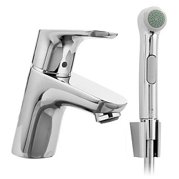 Смеситель для раковины Hansgrohe Focus, с гигиеническим душем, с донным клапаном, Цвет: хром купить в Москве: интернет-магазин StudioArdo