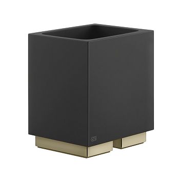 Gessi Rettangolo Стакан настольный черный, Brass Brushed PVD