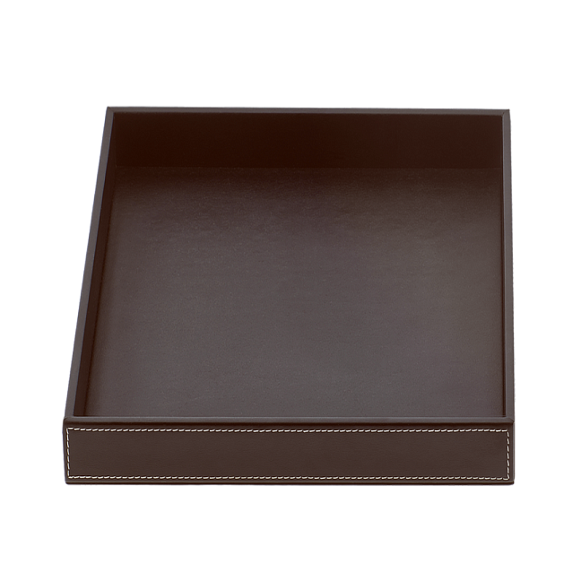 ПО ЗАПРОСУ! Decor Walther 0932490 - BROWNIE TAB Q Лоток Имитация кожи темно-коричневая