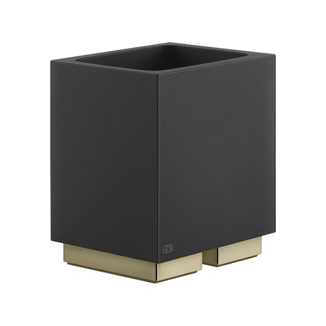 Gessi Rettangolo Стакан настольный черный, Brass Brushed PVD