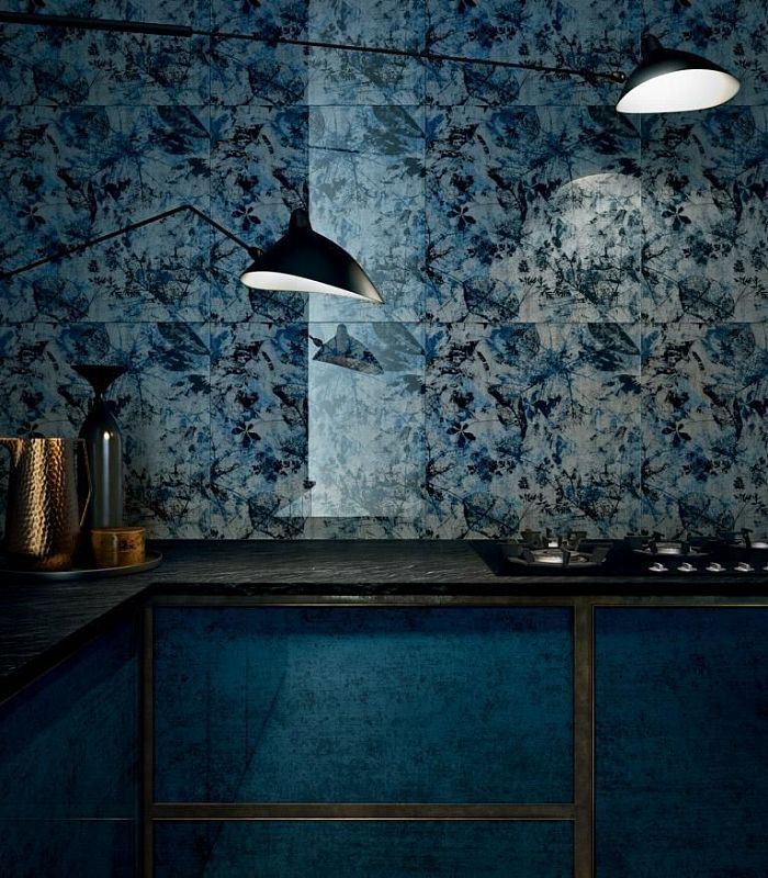 Стеклянная плитка Sicis Vetrite Tile Ricordo Blue Per Grey 59,3x59,3 купить в Москве: интернет-магазин StudioArdo