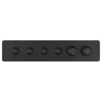 Gessi Hi-Fi Eclectic Смеситель для душа настенный встраиваемый, термостатический, с 4 запорными кнопками, Black XL