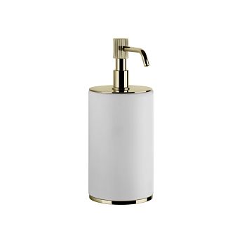 Gessi Venti20 Дозатор для жидкого мыла настольный, белый, фурнитура Brass PVD