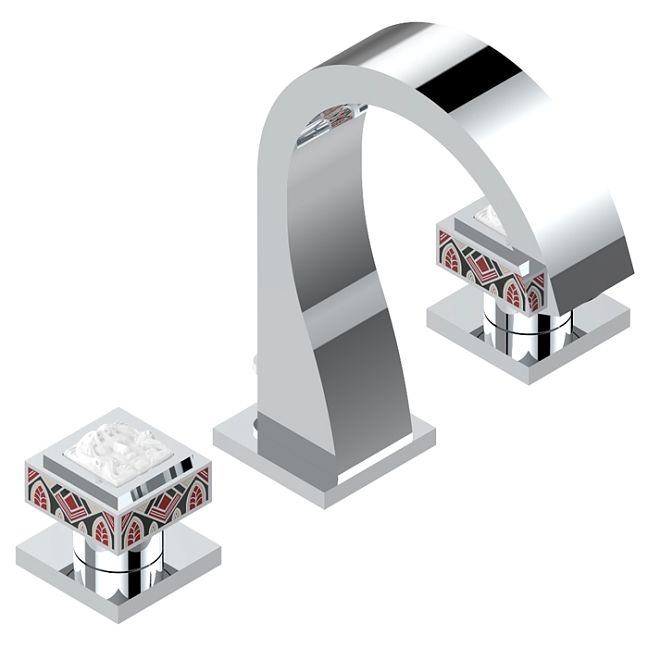 THG Masque de Femme Solaire Смеситель для раковины, 3 отв., цвет: хром