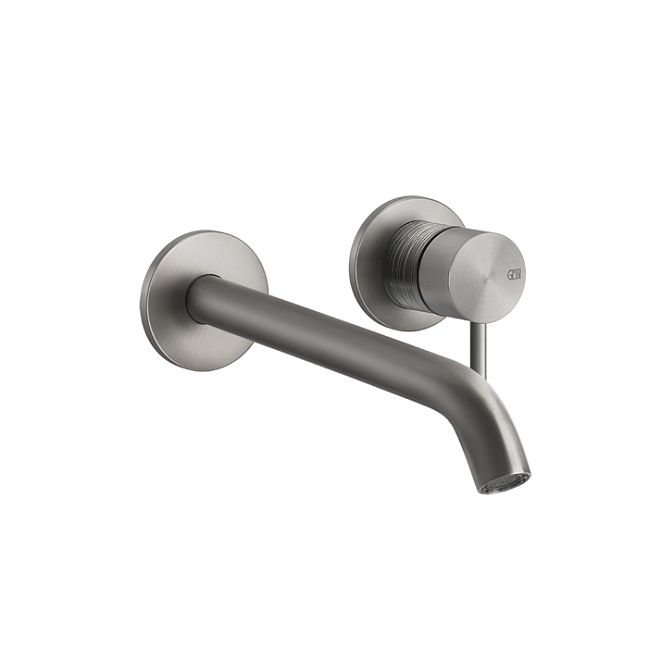 Gessi 316 Встраиваемый смеситель для раковины с изливом 200-170мм (внешняя часть), steel brushed