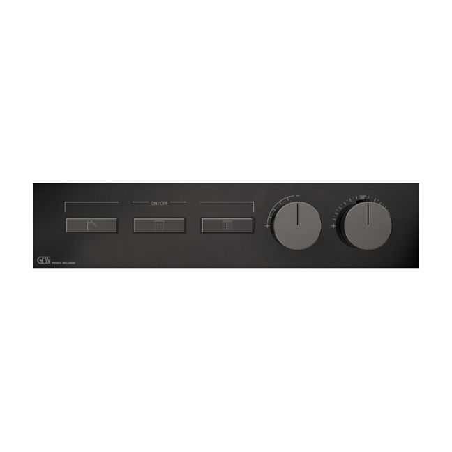 Gessi Hi-Fi Термостат для душа, с включением до 3 источников одновременно (внешняя часть), Black Metal PVD