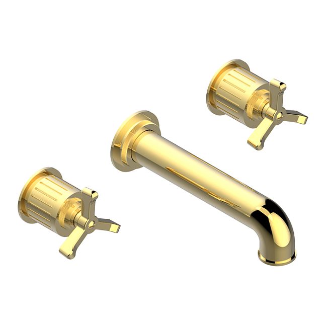THG Hamptons Смеситель для раковины, настенный, цвет: золото