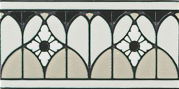 Бордюр Ceramiche Grazia Venice Bordura Fenice Grey Craquele 10x20