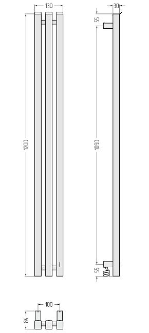Сунержа Вердикт 4.0 Полотенцесушитель электрический 120x10 Золотой шёлк