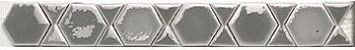 Керамический бордюр Tonalite Krakle Fregio Esago Grigio 4X30 Lucida