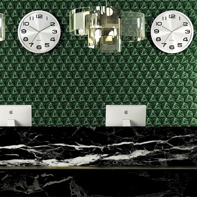 Керамическая плитка Etruria Design Concetto Spaziale Esagono Emerald Green (Craquele) 1° Scelta 16x18,5