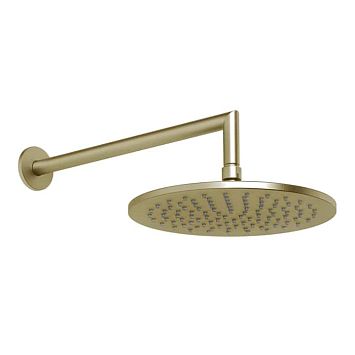 Gessi Ingranaggio Верхний душ с кронштейном D250 мм, Brushed Brass PVD