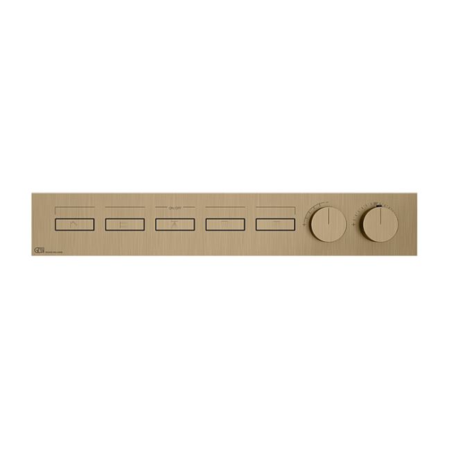 Gessi Hi-Fi Термостат для душа, с включением до 5 источников одновременно (внешняя часть), warm bronze brushed pvd
