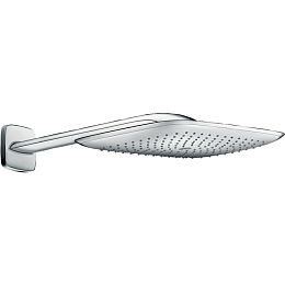 Верхний душ Hansgrohe PuraVida 1jet (RainAir), 391х261 мм, с настенным держателем 390 мм, шарнирное соединение, G1/2, цвет: хром купить в Москве: интернет-магазин StudioArdo