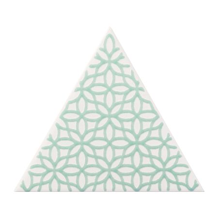 Керамическая плитка Petracers Triangolo Gipsy Verde Su Bianco 17x17