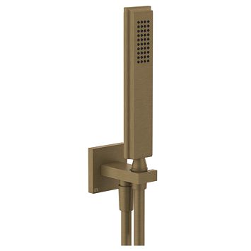 Gessi Eleganza Душевой комплект, состоящий из вывода воды, держателя, шланга 1,50 м и лейки, Antique Brass