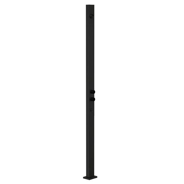 Gessi Outdoor Душевая стойка для установки на улице, напольная, на 2 выхода, без ручек, ручного душа и верхнего душа, внешняя часть, Black XL