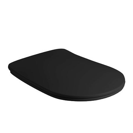 Сиденье для унитаза Kerasan  Nolita  SLIM, микролифт, цвет: черный матовый/хром