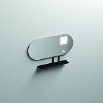 Зеркало Kerasan Mirrors  100х61cм, с черной матовой полкой, с LED подсветкой и сенс выкл. купить в Москве: интернет-магазин StudioArdo