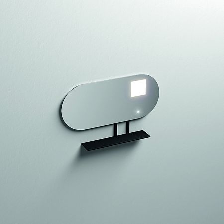 Зеркало Kerasan Mirrors  100х61cм, с черной матовой полкой, с LED подсветкой и сенс выкл.