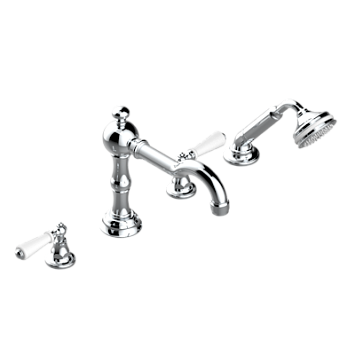 Смеситель THG 1900 a manettes для ванны набортный на 4 отв. с изливом ГОЛИАФ