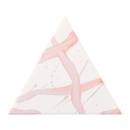 Керамическая плитка Petracers Triangolo Splash Rosa Su Bianco 17x17