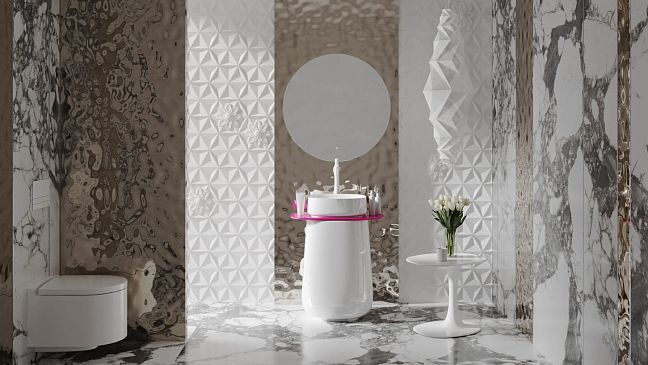 Раковина  напольная Oriente Totem, матовая,  в цвете по RAL