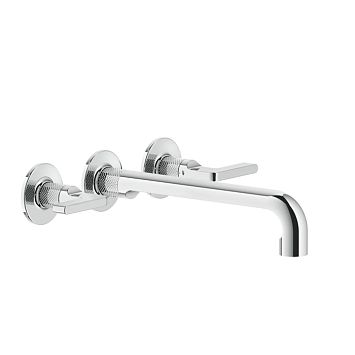 Gessi Inciso Встраиваемый смеситель для раковины на 3 отверстия с изливом 255-235мм (внешние части), хром