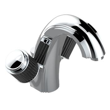 Смеситель THG Jaipur Black Onyx для раковины на одно отверстие с донным клапаном