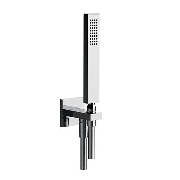 Gessi Rettangolo Душевой комплект: вывод на 1/2, держатель, шланг 1,5м и душевая лейка, хром