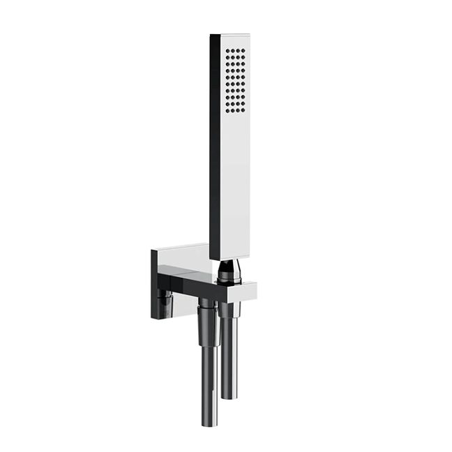 Gessi Rettangolo Душевой комплект: вывод на 1/2, держатель, шланг 1,5м и душевая лейка, хром