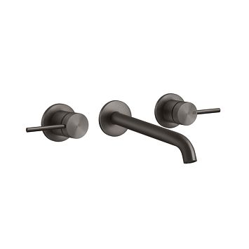 Gessi 316 Встраиваемый смеситель с изливом 200-180мм (внешние части), brushed black metal pvd