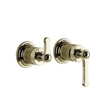 Gessi Venti20 Смеситель встраиваемый, однорычажный, с переключателем на 2 положения, внешняя часть, Brass PVD